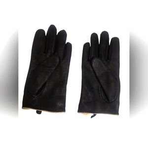 Perin Collection - Black Leather Gloves - Size: 7.5